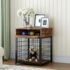 JHX Furniture Dog Crates for small dogs Wooden Dog Kennel Dog Crate End Table, Nightstand(Rustic Brown)