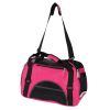 Hollow-out Portable Breathable Waterproof Pet Handbag Rose Red L YF