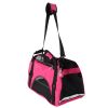 Hollow-out Portable Breathable Waterproof Pet Handbag Rose Red L YF