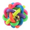 Rubber Training Chew Ball Small Bell Squeaky Sound Play Toy Dog Bite Resistant Ball Dog