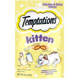 Temptations Kitten Cat Treat Chicken  Dairy 3 oz