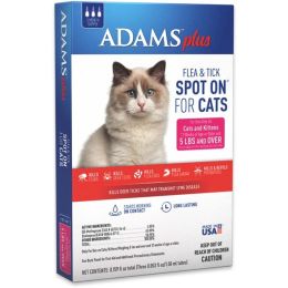 Adams Plus Flea & Tick Spot On for Cats & Kittens Over 5 lbs