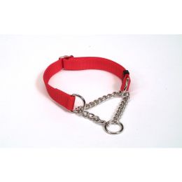 Check-Choke Adjustable Check Training Dog Collar Red 5/8 in x 10-14 in