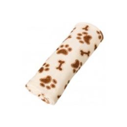 Spot Snuggler Bones/Paws Print Blanket Cream