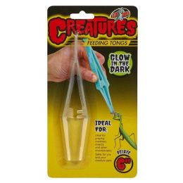 Zoo Med Creatures Feeding Tongs Glow in the Dark Blue 6 in