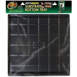 Zoo Med ReptiBreeze Substrate Bottom Tray Black 18 in x 18 in Large