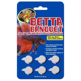 Zoo Med Betta Banquet 7 Day Release Fish Feeding Block 0.3 oz