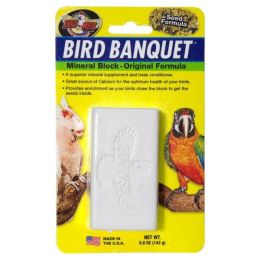 Zoo Med Bird Banquet Original Seed Formula Mineral Block White 5 oz 1 Count Large