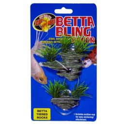 Zoo Med Betta Bling Tiered Rocks Green, Grey