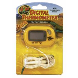 Zoo Med Digital Terrarium Thermometer Yellow