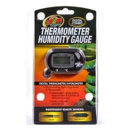 Zoo Med Digital Combo Thermometer Humidity Gauge Black