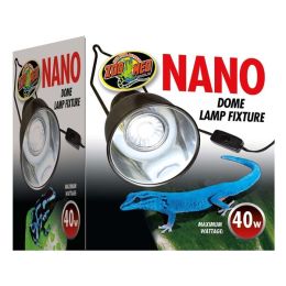 Zoo Med Nano Dome Lamp Fixture Black 4 in