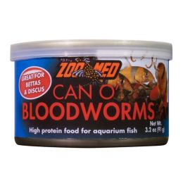 Zoo Med Can O' Bloodworms Freeze-Dried Fish Food 3.2 oz