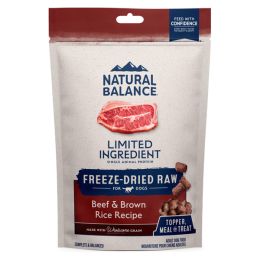 Natural Balance Pet Foods L.I.D. Freeze Dried Dog Food Beef Brown Rice