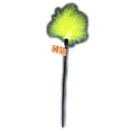 Cat Claws Cat Teaser Fluffy Feather Wand Cat Toy Black, Green 18 in