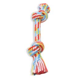 Mammoth Pet Products Braidys Rope Bone Dog Toy 2 Knots Rope Bone Assorted 9 in Small