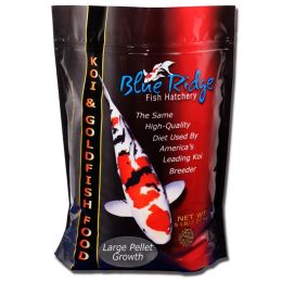 Blue Ridge Fish Hatchery Growth Formula Pellet Fish Food for Koi and Goldfish 2 lb Large