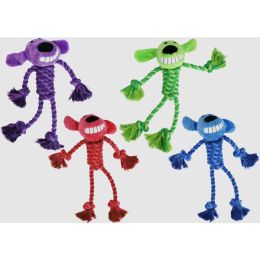 Multipet Loofa Dog Toy w/ Rope Body Assorted 11 in