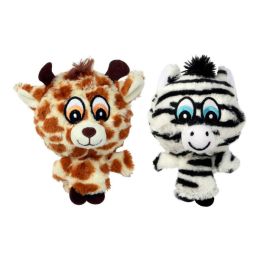 Multipet Pet Envy Knobby Noggins Safari Print Dog Toy Assorted 4 in